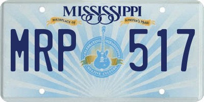 MS license plate MRP517