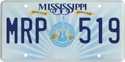 MS license plate MRP519