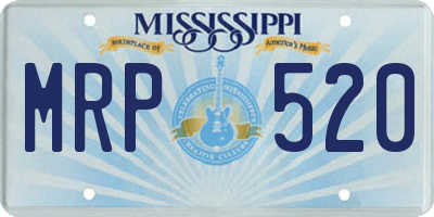 MS license plate MRP520