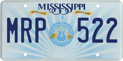 MS license plate MRP522