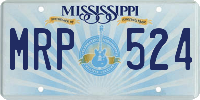 MS license plate MRP524