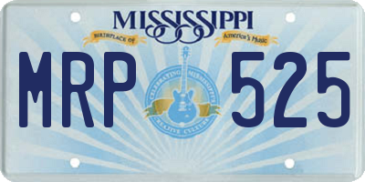 MS license plate MRP525