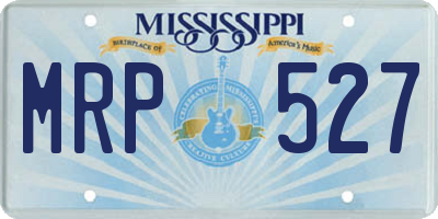 MS license plate MRP527