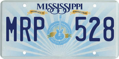 MS license plate MRP528