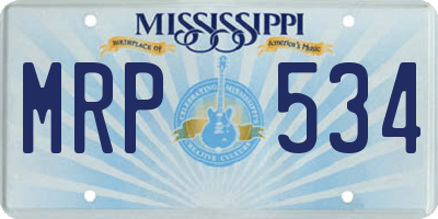 MS license plate MRP534