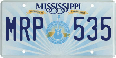 MS license plate MRP535