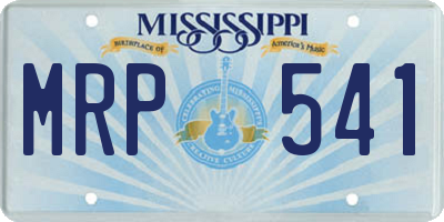 MS license plate MRP541