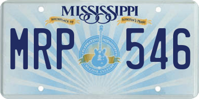 MS license plate MRP546