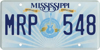 MS license plate MRP548
