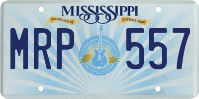 MS license plate MRP557