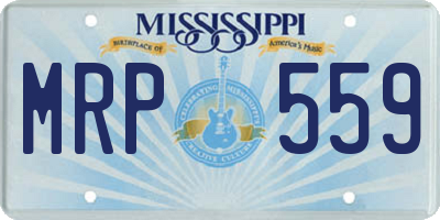 MS license plate MRP559