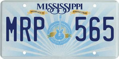 MS license plate MRP565