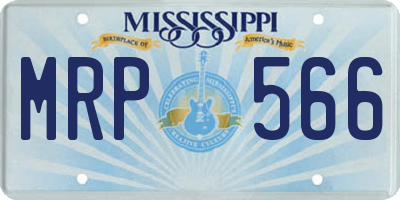MS license plate MRP566