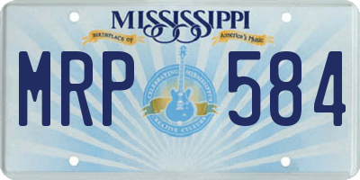 MS license plate MRP584
