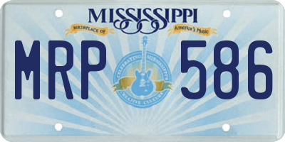 MS license plate MRP586
