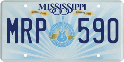 MS license plate MRP590