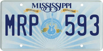MS license plate MRP593