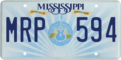 MS license plate MRP594
