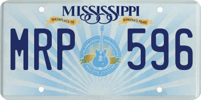 MS license plate MRP596