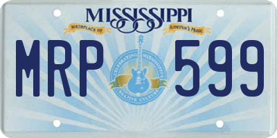 MS license plate MRP599