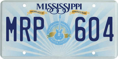 MS license plate MRP604