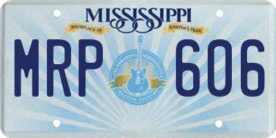 MS license plate MRP606