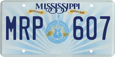 MS license plate MRP607