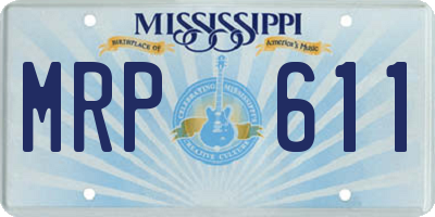 MS license plate MRP611