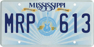 MS license plate MRP613