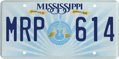 MS license plate MRP614