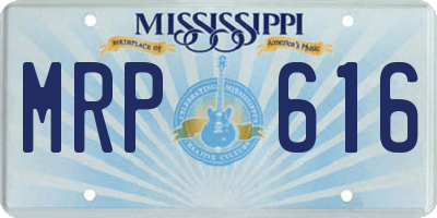 MS license plate MRP616