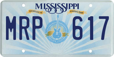 MS license plate MRP617