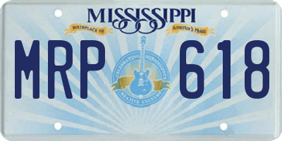 MS license plate MRP618