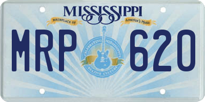 MS license plate MRP620