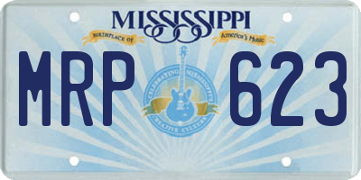MS license plate MRP623