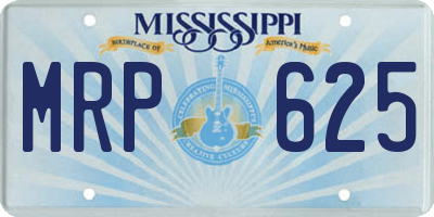 MS license plate MRP625
