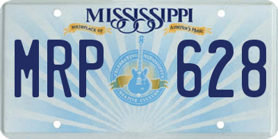 MS license plate MRP628