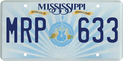 MS license plate MRP633