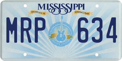 MS license plate MRP634
