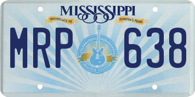MS license plate MRP638