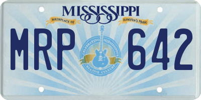 MS license plate MRP642