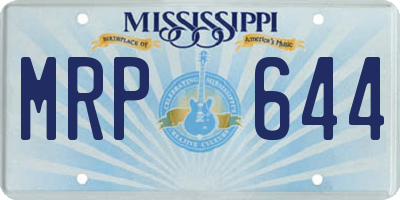 MS license plate MRP644