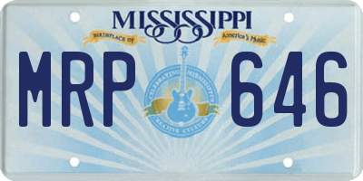 MS license plate MRP646