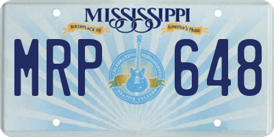 MS license plate MRP648