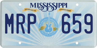 MS license plate MRP659