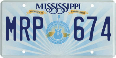 MS license plate MRP674