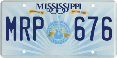 MS license plate MRP676