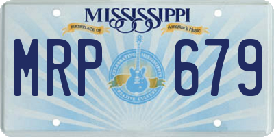 MS license plate MRP679