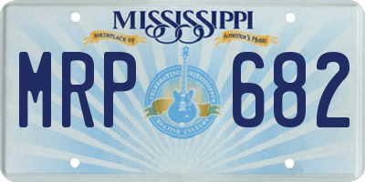 MS license plate MRP682