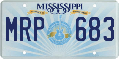 MS license plate MRP683
